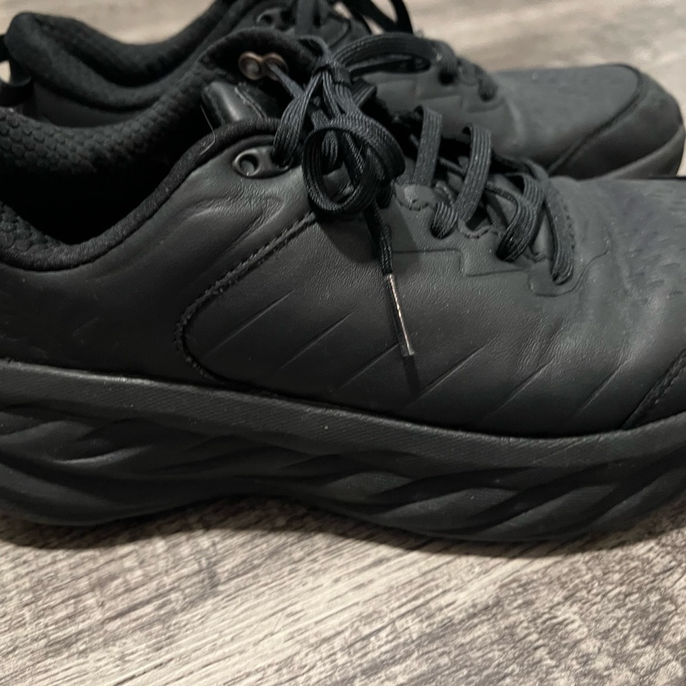 Hoka-Bondi SR, Size 9, Water resistant leather, Black
